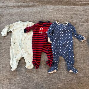 Carter’s & cloud island footie pajamas